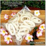 Calamari SQUID FLOWER cumi kembang IQF (Individual Quickly Frozen) price/pack 1kg